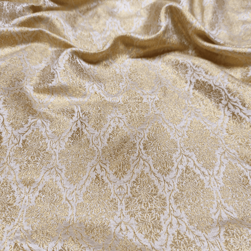 Zarbaaf – Blended Atlas Floral Motifs Fabric - Zahra Maham