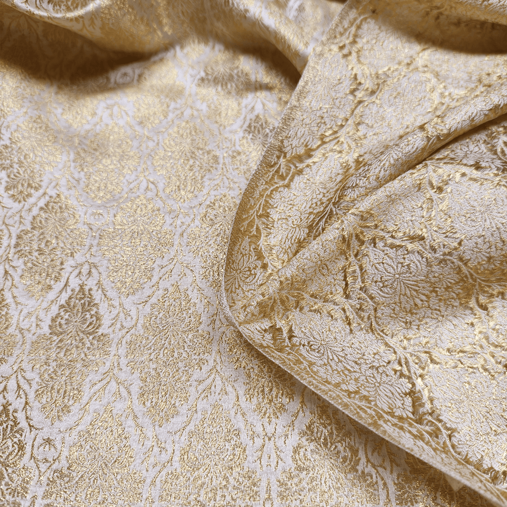 Zarbaaf – Blended Atlas Floral Motifs Fabric - Zahra Maham