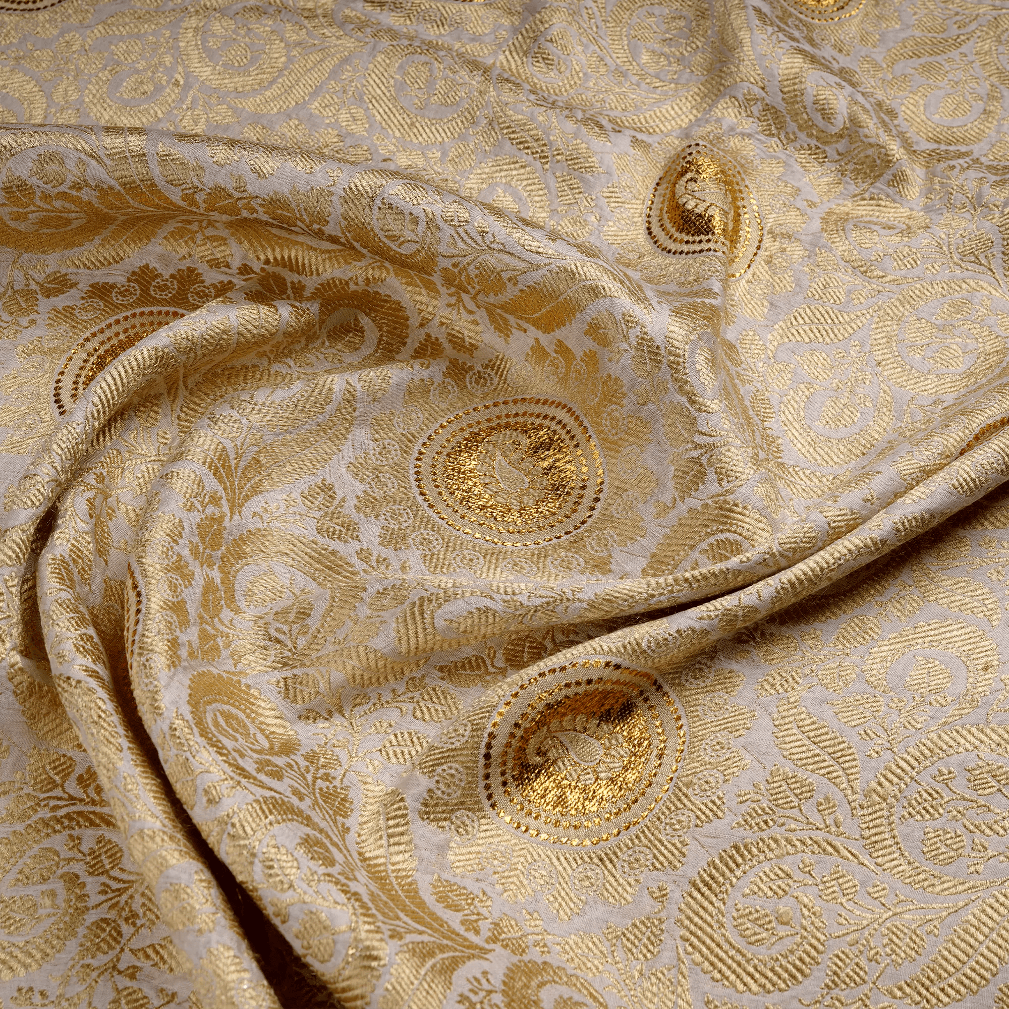 Zareen Kaar – Pure Katan Atlas with Zari Motifs - Zahra Maham