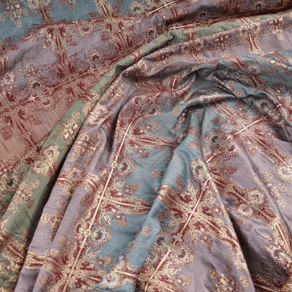 Zarf – Blended Katan Satin with Floral Zari Work - Zahra Maham