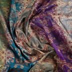 Zarf – Blended Katan Satin with Floral Zari Work - Zahra Maham