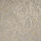 Zebdaan – Pure Katan Satin (Jaaldaar Weave |Beige Resham & Silver Zari) - Zahra Maham