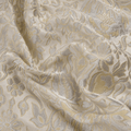 Zebdaan – Pure Katan Satin (Jaaldaar Weave |Beige Resham & Silver Zari) - Zahra Maham