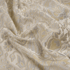 Zebdaan – Pure Katan Satin (Jaaldaar Weave |Beige Resham & Silver Zari) - Zahra Maham