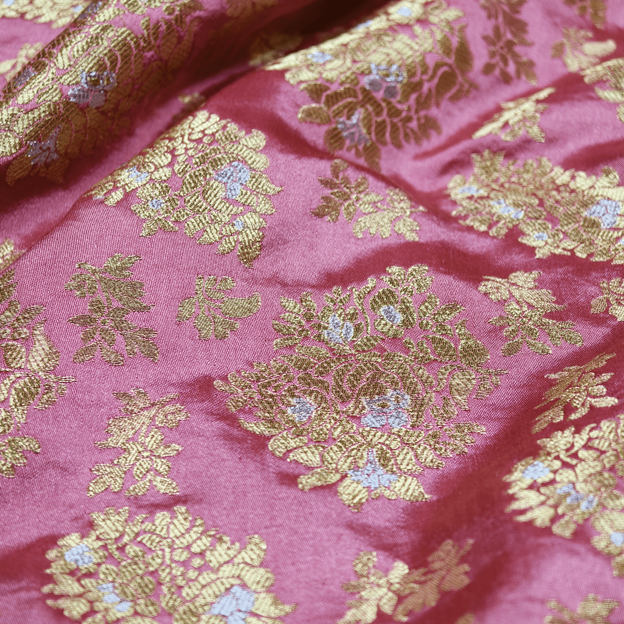 Zewaar – Pure Katan Satin Floral Bunch - Zahra Maham